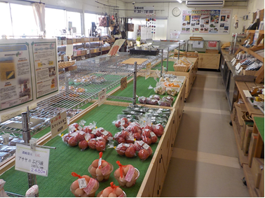 のっぷい農産物直売所の内装